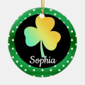 Ierse St Patrick's Day Custom Ontworpen Shamrock Keramisch Ornament (Voorkant)