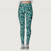 Ierse St. Patrick's Day Four Leaf Clover Leggings (Voorkant)