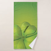 Ierse St. Patrick's Day Green Shamrock Personalise Badhanddoek (Badhanddoek)
