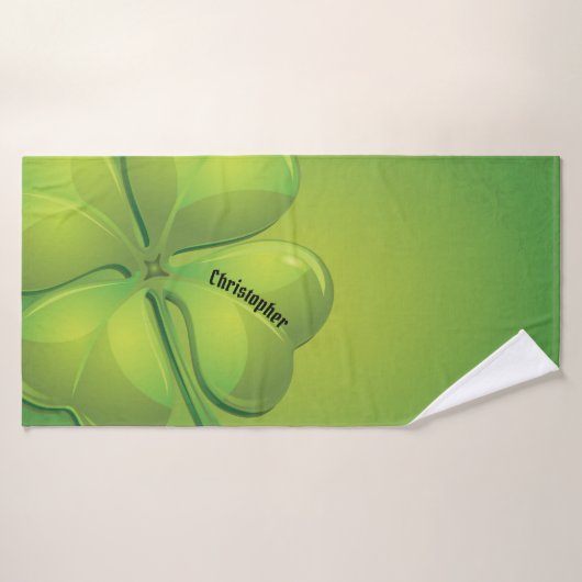 Ierse St. Patrick's Day Green Shamrock Personalise Badhanddoek (Badhanddoek)