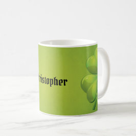 Ierse St. Patrick's Day Green Shamrock Personalise Koffiemok