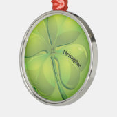 Ierse St. Patrick's Day Green Shamrock Personalise Metalen Ornament (Links)