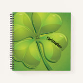 Ierse St. Patrick's Day Green Shamrock Personalise Notitieboek (Voorkant)