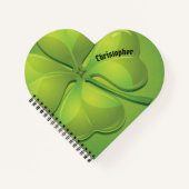 Ierse St. Patrick's Day Green Shamrock Personalise Notitieboek (Voorkant)