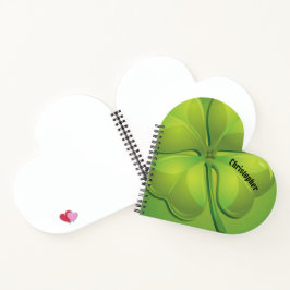 Ierse St. Patrick's Day Green Shamrock Personalise Notitieboek