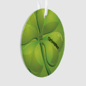 Ierse St. Patrick's Day Green Shamrock Personalise Ornament (voorkant)