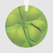 Ierse St. Patrick's Day Green Shamrock Personalise Ornament (achterkant)