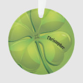 Ierse St. Patrick's Day Green Shamrock Personalise Ornament (voorkant)