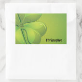 Ierse St. Patrick's Day Green Shamrock Personalise Rechthoekige Sticker (Tas)