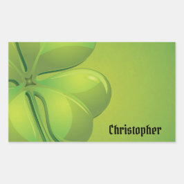 Ierse St. Patrick's Day Green Shamrock Personalise Rechthoekige Sticker