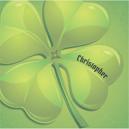 Ierse St. Patrick's Day Green Shamrock Personalise Sticker (Voorkant)