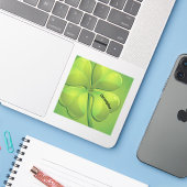 Ierse St. Patrick's Day Green Shamrock Personalise Sticker (Laptop met iPhone)
