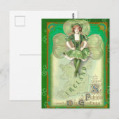 Ierse St Patricks Day Greetings Briefkaart (Voorkant / Achterkant)