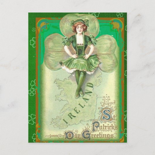 Ierse St Patricks Day Greetings Briefkaart (Voorkant)