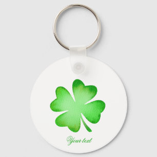 Ierse St. Patrick's Day groene klaver geluksgewoon Sleutelhanger