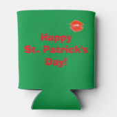 Ierse St. Patricks Day Groene rode lippen 4Sean Blikjeskoeler (Achterkant)