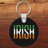 Ierse St. Patrick's Day Ierland Vlag Klaver Geluk Sleutelhanger (Voorkant)