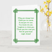 Ierse St. Patrick's Day kaart met Keltisch ontwerp (Gele Bloem)