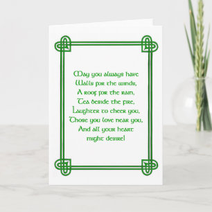 Ierse St. Patrick's Day kaart met Keltisch ontwerp