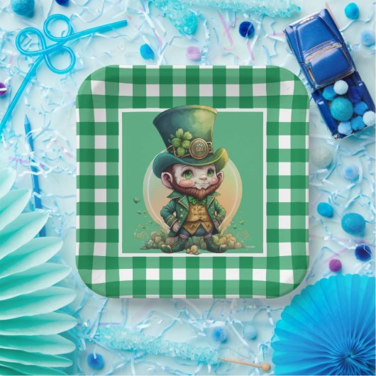 Ierse St. Patrick's Day Lucky Gnome Papieren Bordje (Feest)