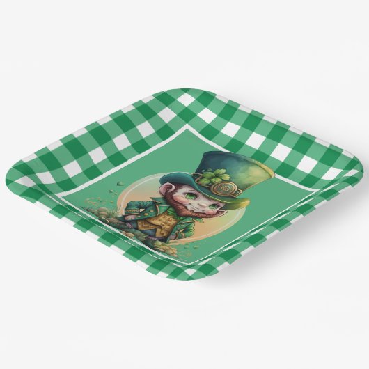 Ierse St. Patrick's Day Lucky Gnome Papieren Bordje (Gebogen)