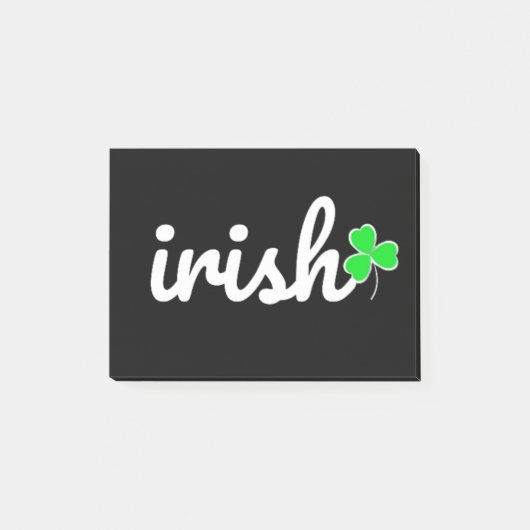 Ierse St. Patrick's Day Lucky Shamrock Post-it® Notes (Voorkant)