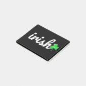 Ierse St. Patrick's Day Lucky Shamrock Post-it® Notes (Schuin)