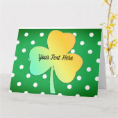 Ierse St. Patrick's Day op maat ontworpen klaver Kaart (Gele Bloem)
