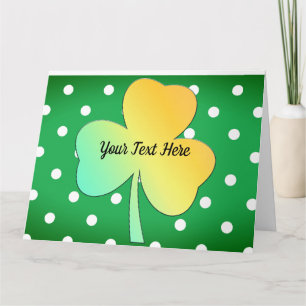 Ierse St. Patrick's Day op maat ontworpen klaver Kaart