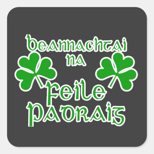 Ierse St. Patrick's Day Vierkante Sticker (Voorkant)