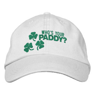 Ierse St. Patrick's Day Wie is je Paddy Geborduurde Pet