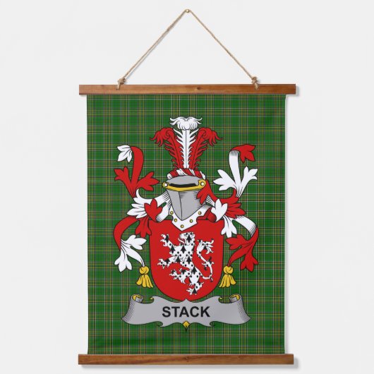 Ierse Stack Wapen Familie Crest Hangend Wandkleed (Voorkant)