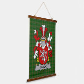 Ierse Stack Wapen Familie Crest Hangend Wandkleed (Gebogen)