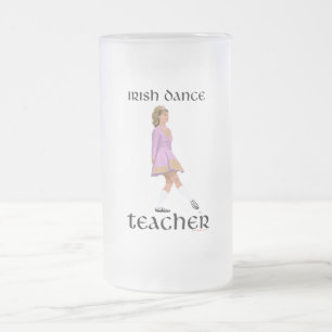 Ierse stapsdansleraar - Roze zachte schoen Matglas Bierpul