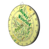 Ierse steden Word Art Dartbord (Voorkant Rechts)