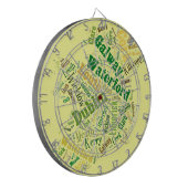 Ierse steden Word Art Dartbord (Voorkant Links)