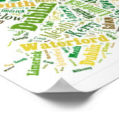 Ierse steden Word Art Poster (Hoek)
