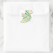 Ierse steden Word Art Vierkante Sticker (Tas)