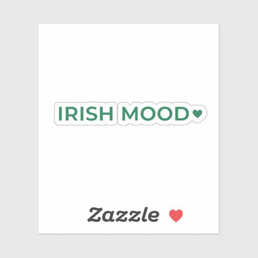 Ierse stemming moderne minimalistische brede tekst sticker (Vel)