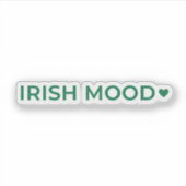 Ierse stemming moderne minimalistische brede tekst sticker (Voorkant)