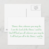 Ierse Stepdans - Lord of the Dance Refrein Briefkaart (Voorkant / Achterkant)