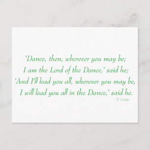 Ierse Stepdans - Lord of the Dance Refrein Briefkaart