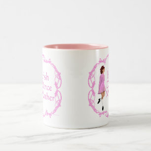 Ierse Stepdans Moeder - Roze Tweekleurige Koffiemok