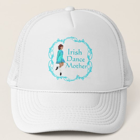 Ierse Stepdans Moeder - Turquoise Trucker Pet (Voorkant)
