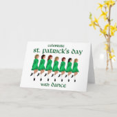 Ierse Stepdans viert St. Patrick's Day Kaart (Gele Bloem)