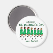 Ierse Stepdans viert St. Patrick's Day Magneet (Voorkant / Achterkant)