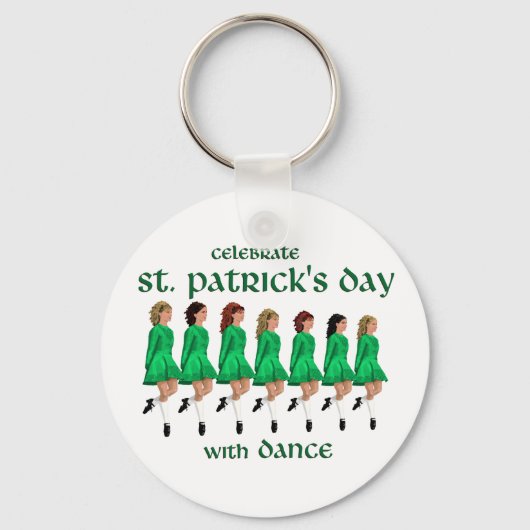Ierse Stepdans viert St. Patrick's Day Sleutelhanger (Voorkant)