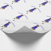 Ierse Stepdanser - Blauw Cadeaupapier (Hoek)