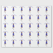 Ierse Stepdanser - Blauw Cadeaupapier (Vlak)