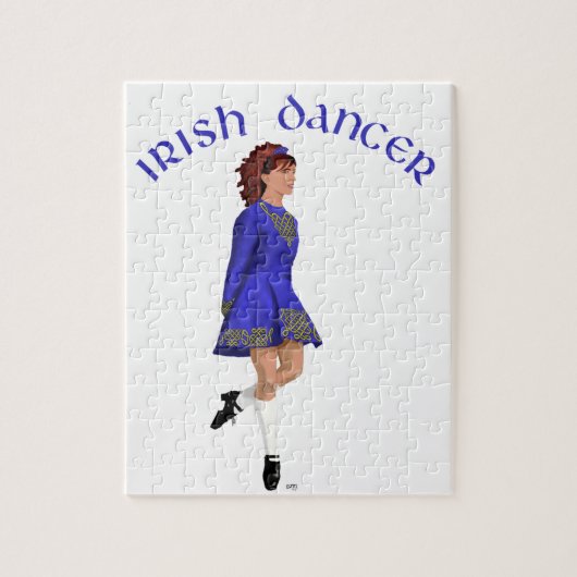 Ierse Stepdanser - Blauw Legpuzzel (Verticaal)